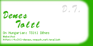 denes toltl business card